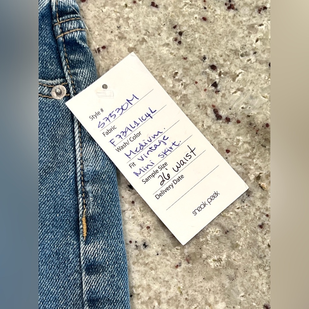 SNEAK PEEK Classic Medium Vintage Denim Mini Skirt - Picture 2 of 11